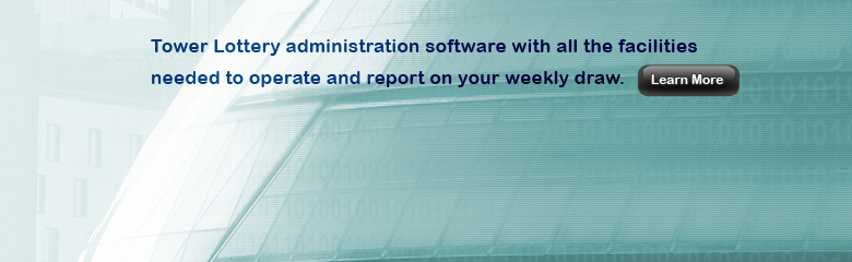 Tower Lottery administration software with all the facilities needed to operate and report on your weekly draw.